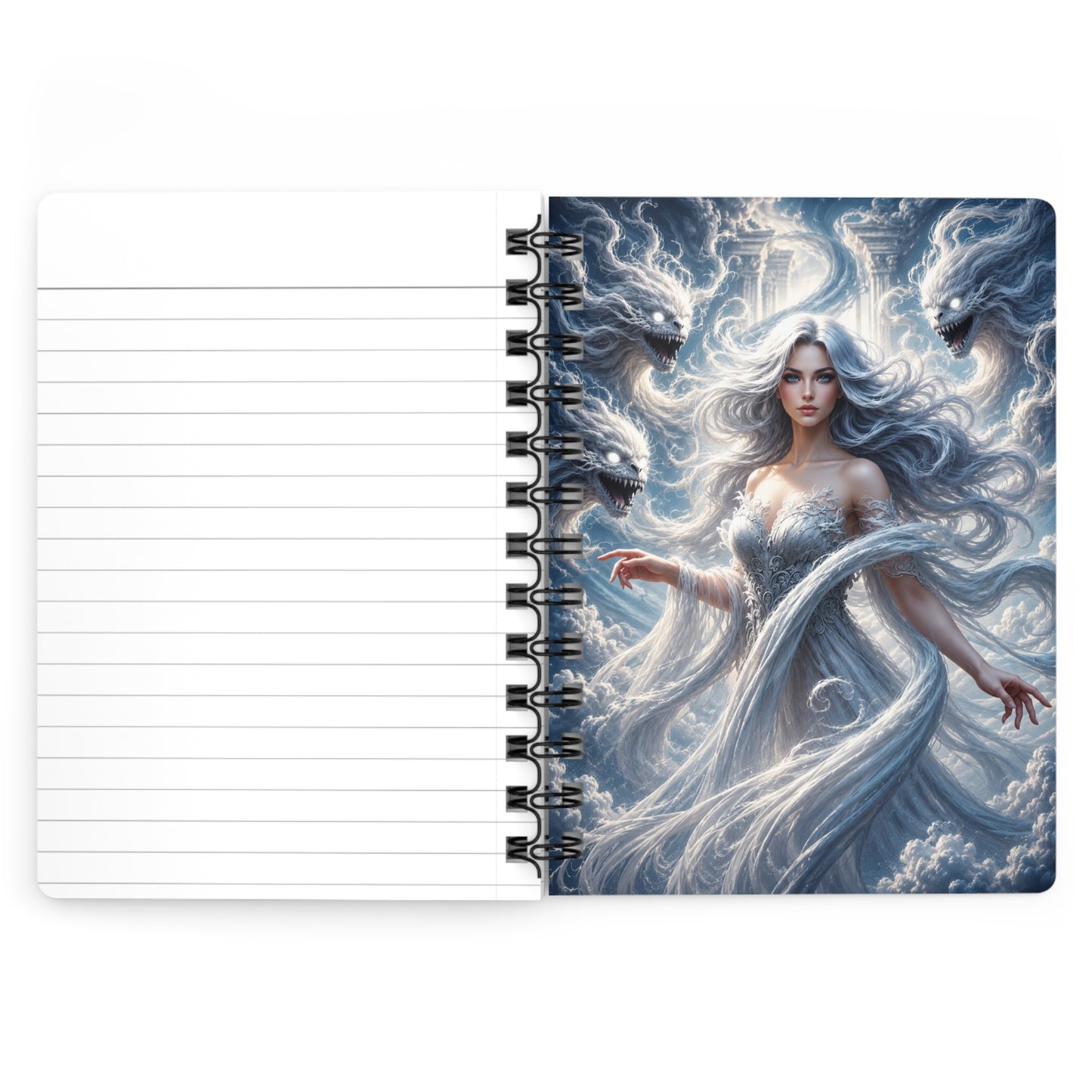 Air Goddess and Celestial Wind Spirits Spiral Bound Journal