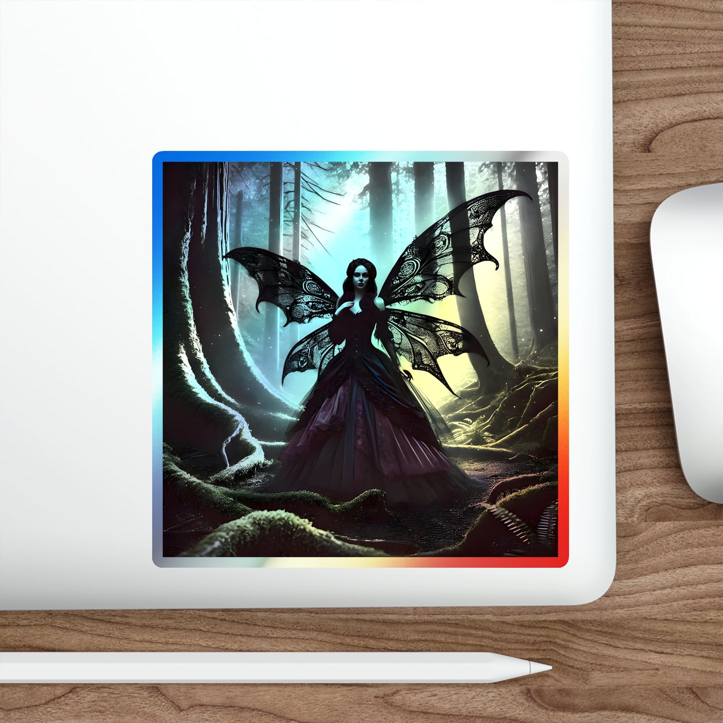 Mystical Home Décor – Gothic Fairy in the Woods Holographic Stickers