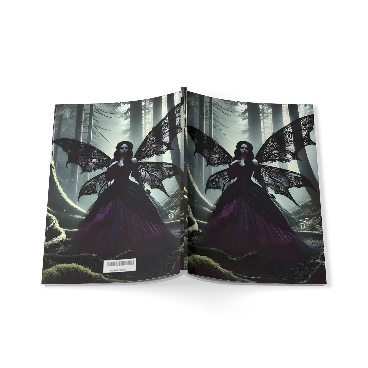 Softcover Notebook, A5 – Gothic Fairy in the Woods Design