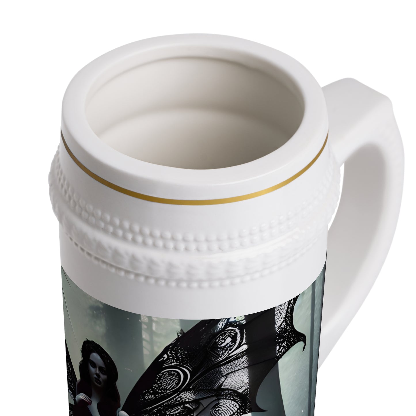 Beer Stein Mug – Gothic Fairy in the Woods Design