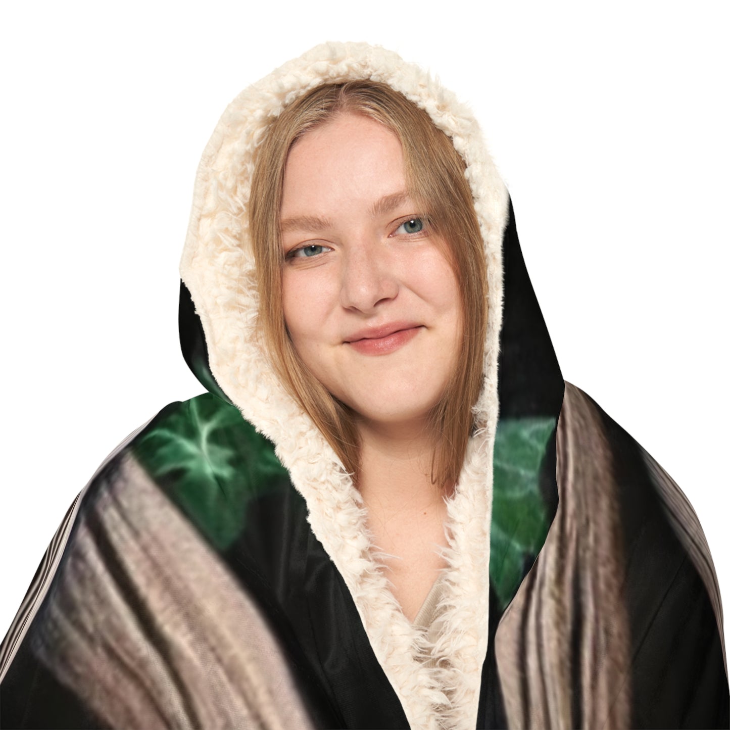 Blanket Wood Pentacle Red Black Roses Ivy Snuggle