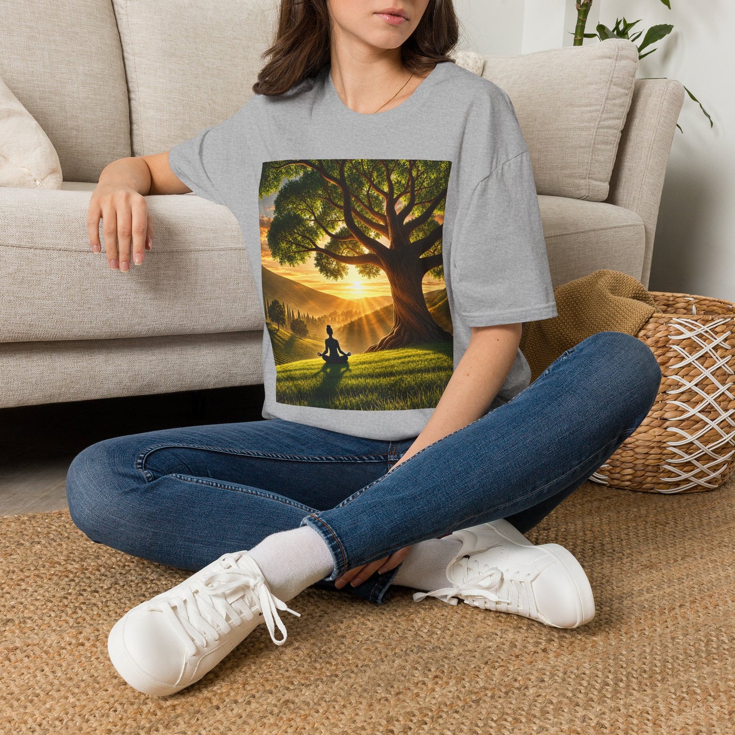 Tree of Serenity "Rooted in Peace" Unisex Softstyle T-Shirt