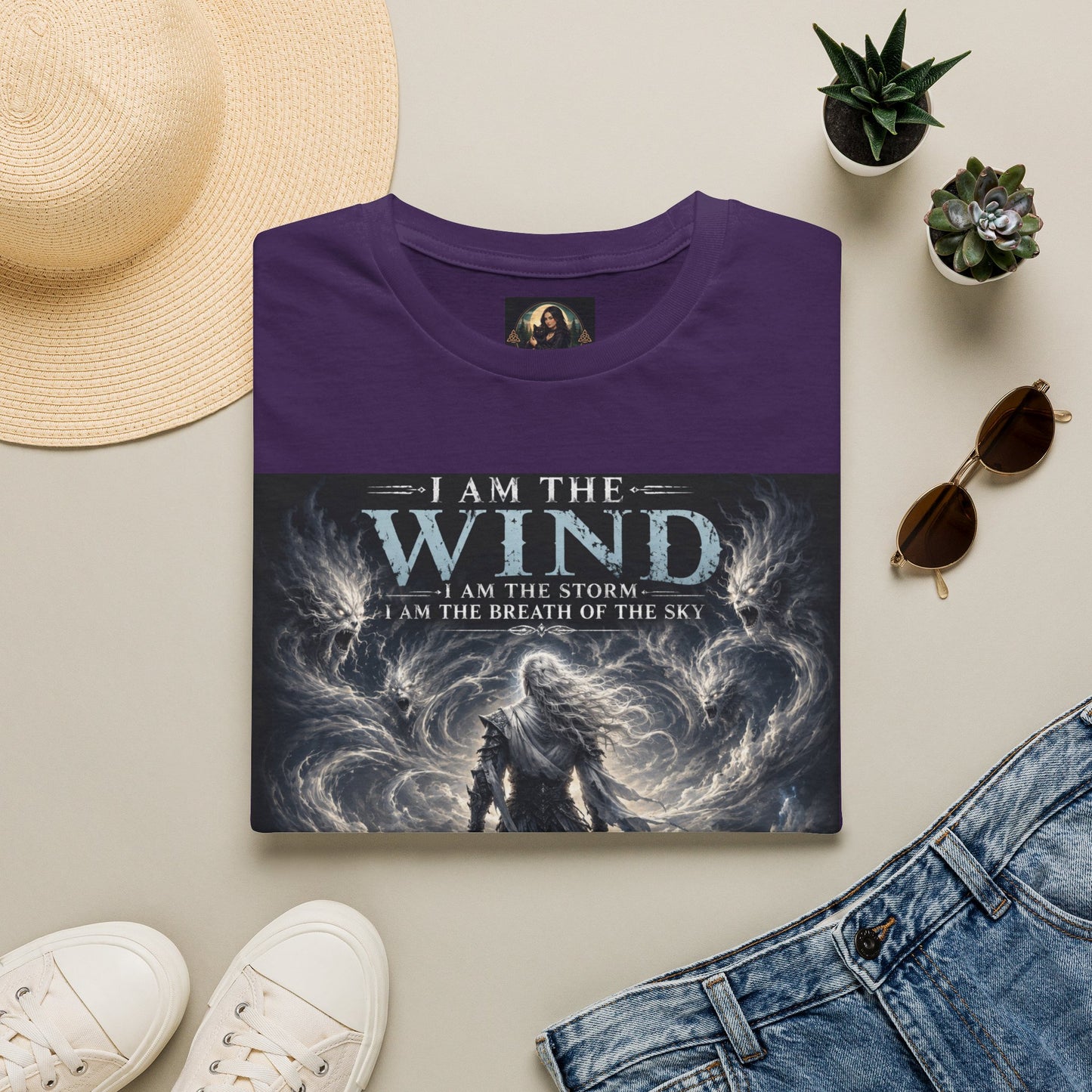 Fantasy Air God Warrior Graphic Tee