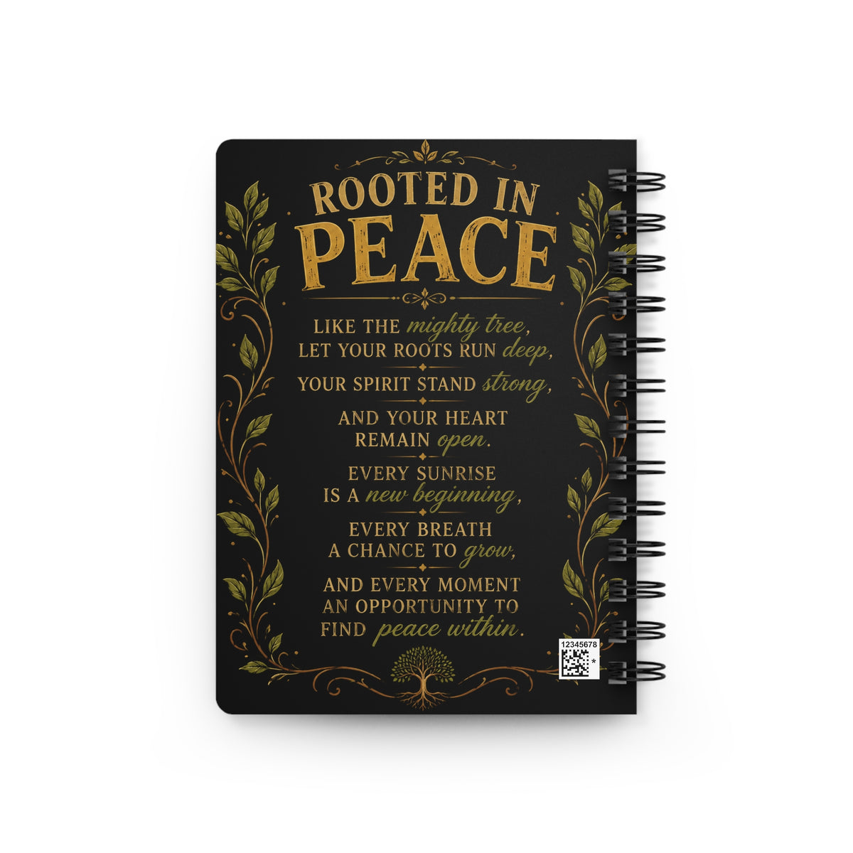 Tree of Serenity Meditation Spiral Bound Journal