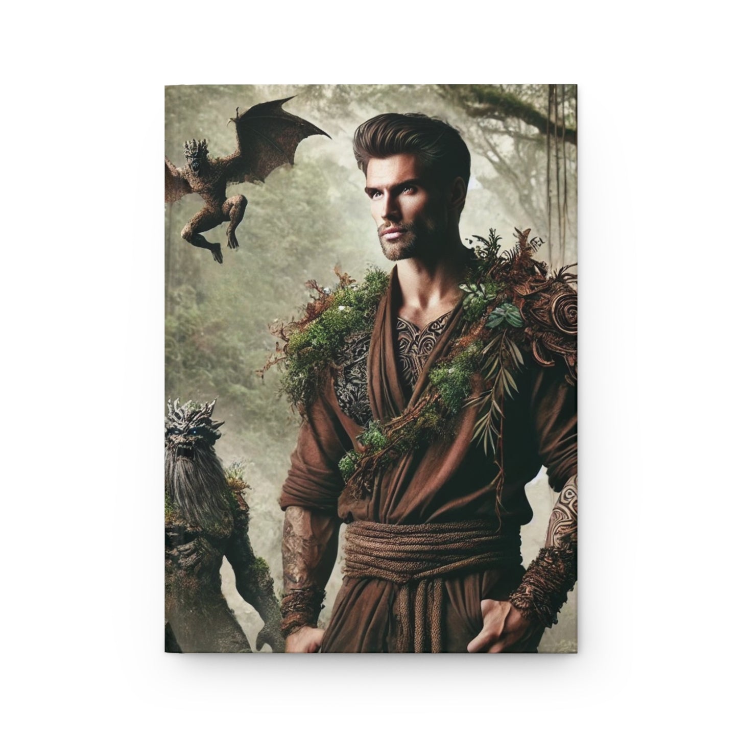 Earth God Guardian Hardcover Journal – Matte Fantasy Forest Deity Notebook