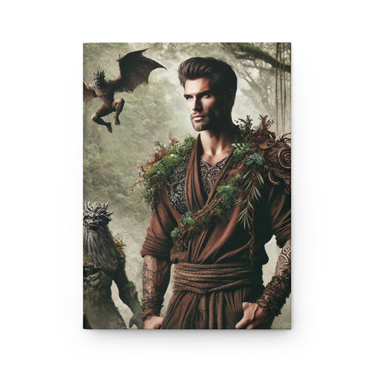 Earth God Guardian Hardcover Journal – Matte Fantasy Forest Deity Notebook