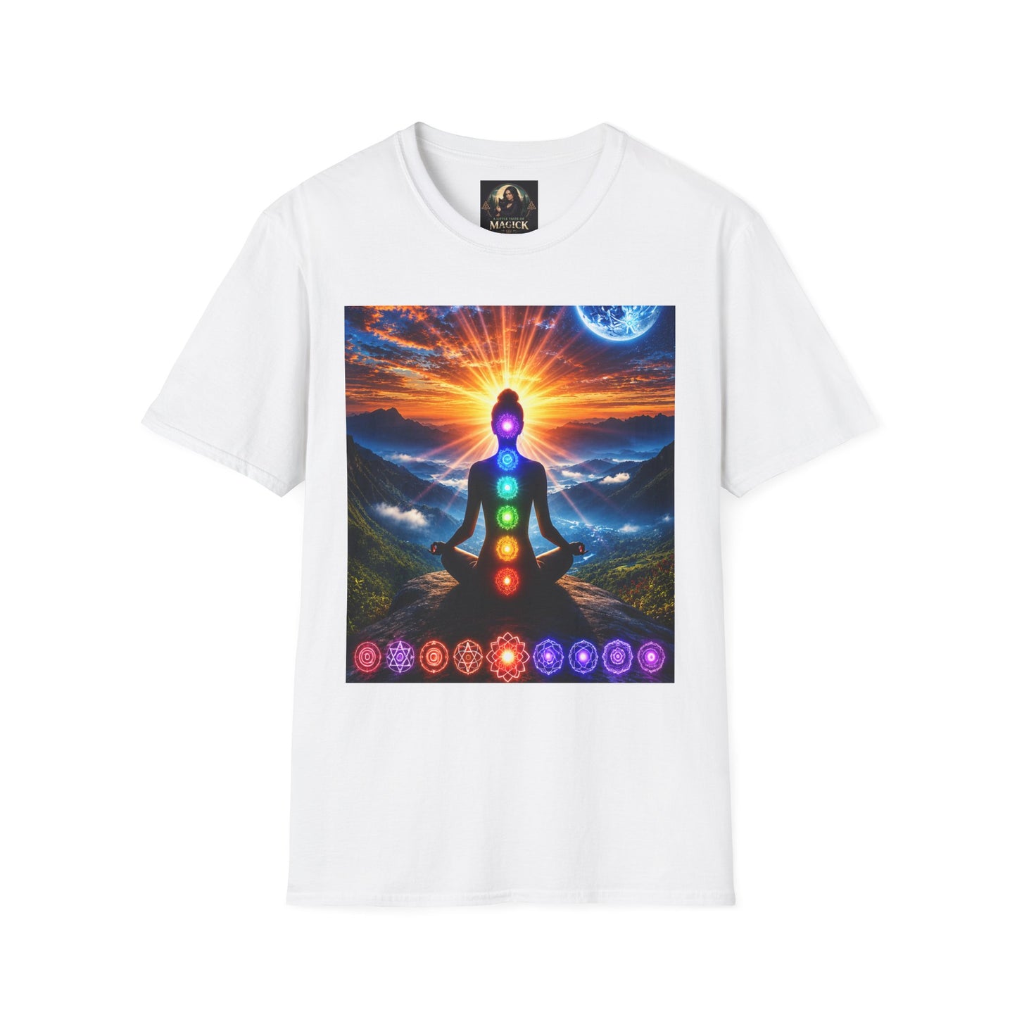 Celestial Chakra Awakening Unisex Softstyle T-Shirt