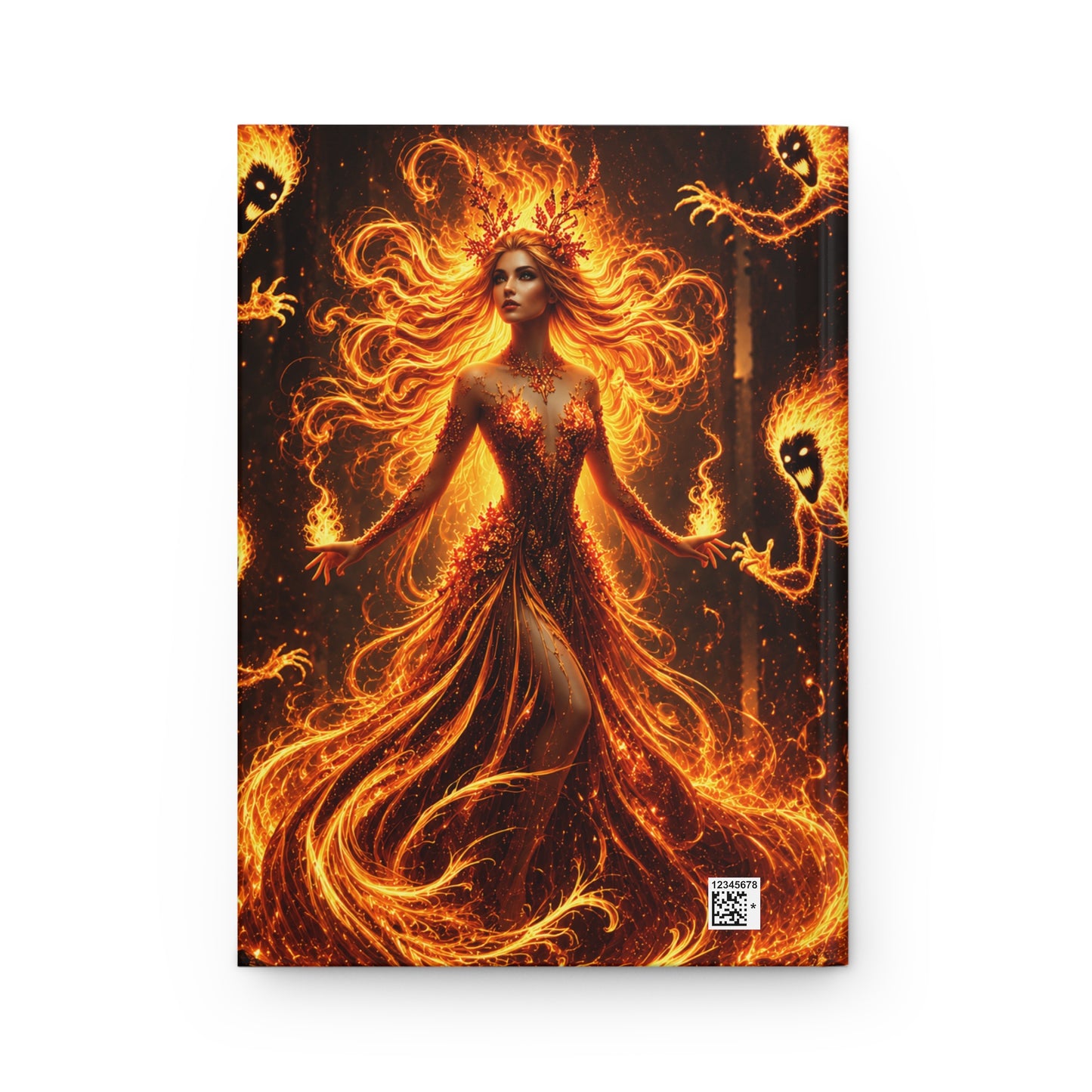 Ember Queen: Fire Goddess Hardcover Journal – Matte Fantasy Notebook