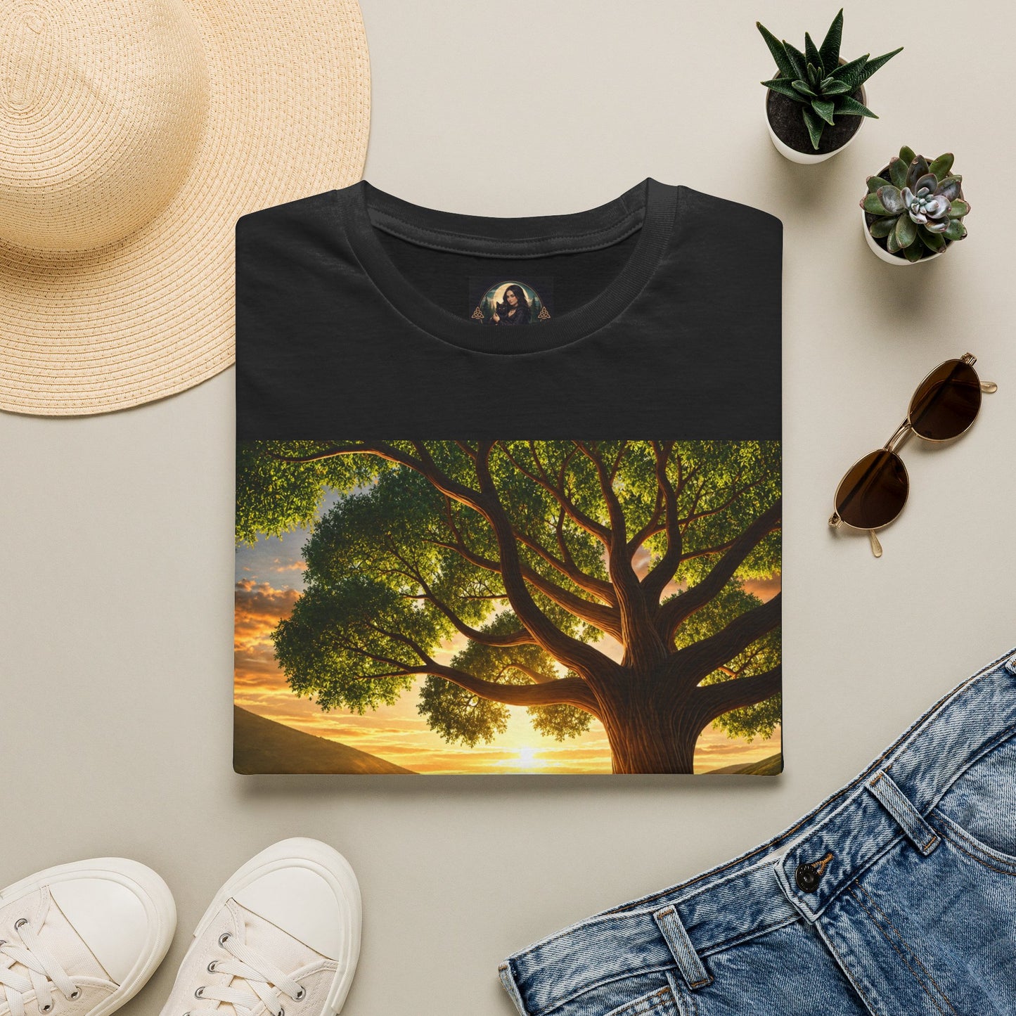 Tree of Serenity "Rooted in Peace" Unisex Softstyle T-Shirt