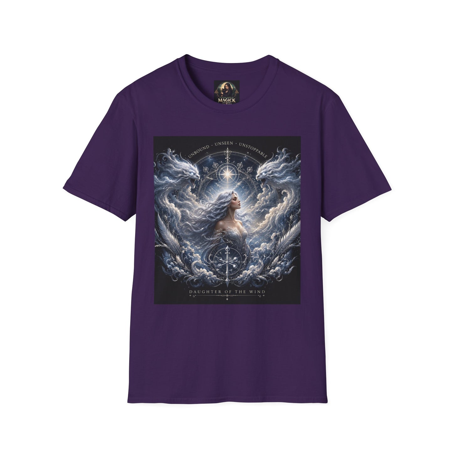 Daughter of the Wind – Celestial Air Goddess Fantasy Unisex Softstyle T-Shirt