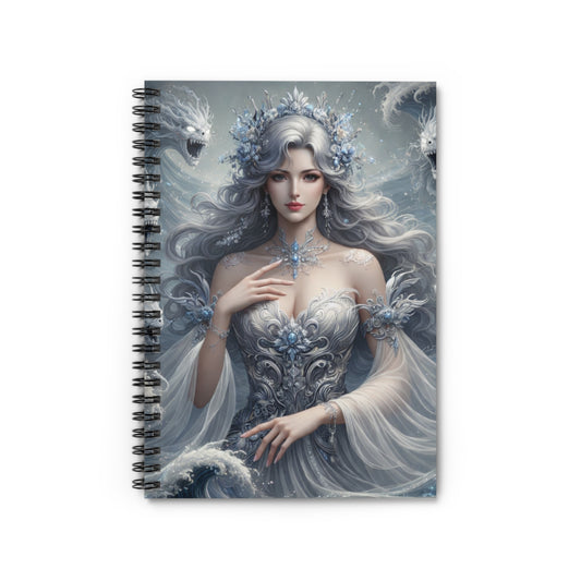 Spiral Notebook – Ruled Line | Water Goddess with Water Demons Cover