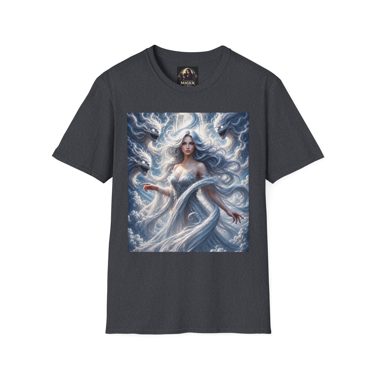 Air Goddess Surrounded by Celestial Wind Spirits Unisex Softstyle T-Shirt