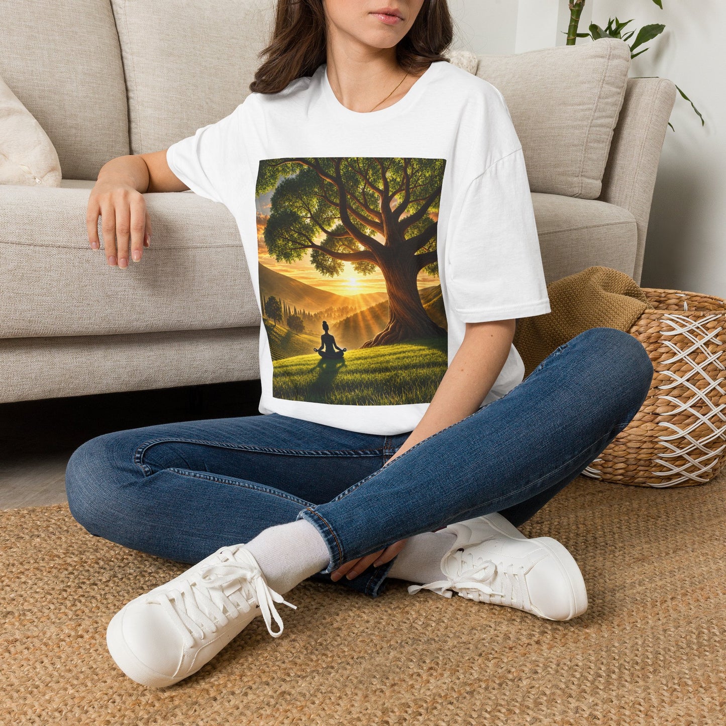 Tree of Serenity "Rooted in Peace" Unisex Softstyle T-Shirt