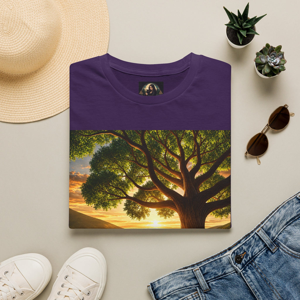 Tree of Serenity "Rooted in Peace" Unisex Softstyle T-Shirt