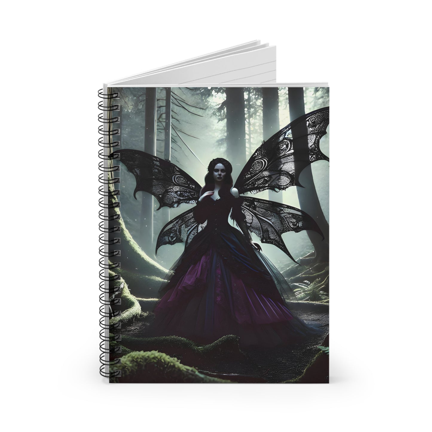 Gothic Fairy Spiral Notebook — Ruled Woodland Fantasy Journal
