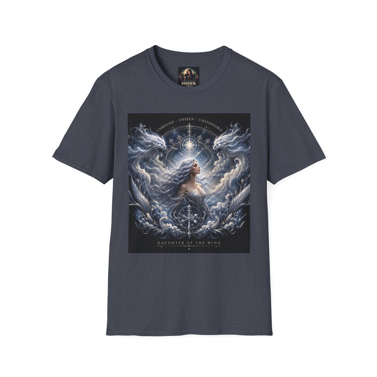 Daughter of the Wind – Celestial Air Goddess Fantasy Unisex Softstyle T-Shirt