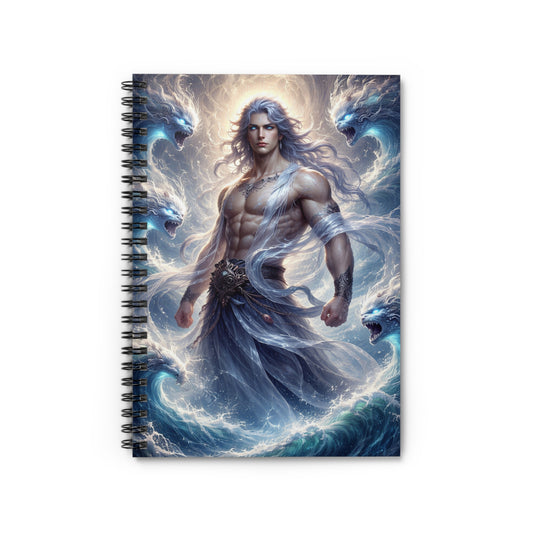 Spiral Notebook – Ruled Line | Water God with Water Demons Design