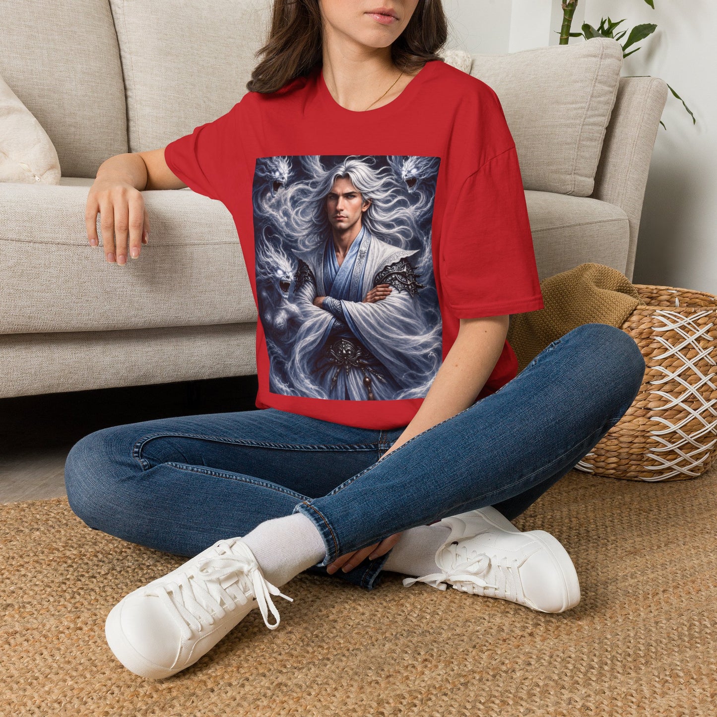 Air God Surrounded by Spirit Demons Unisex Softstyle T-Shirt