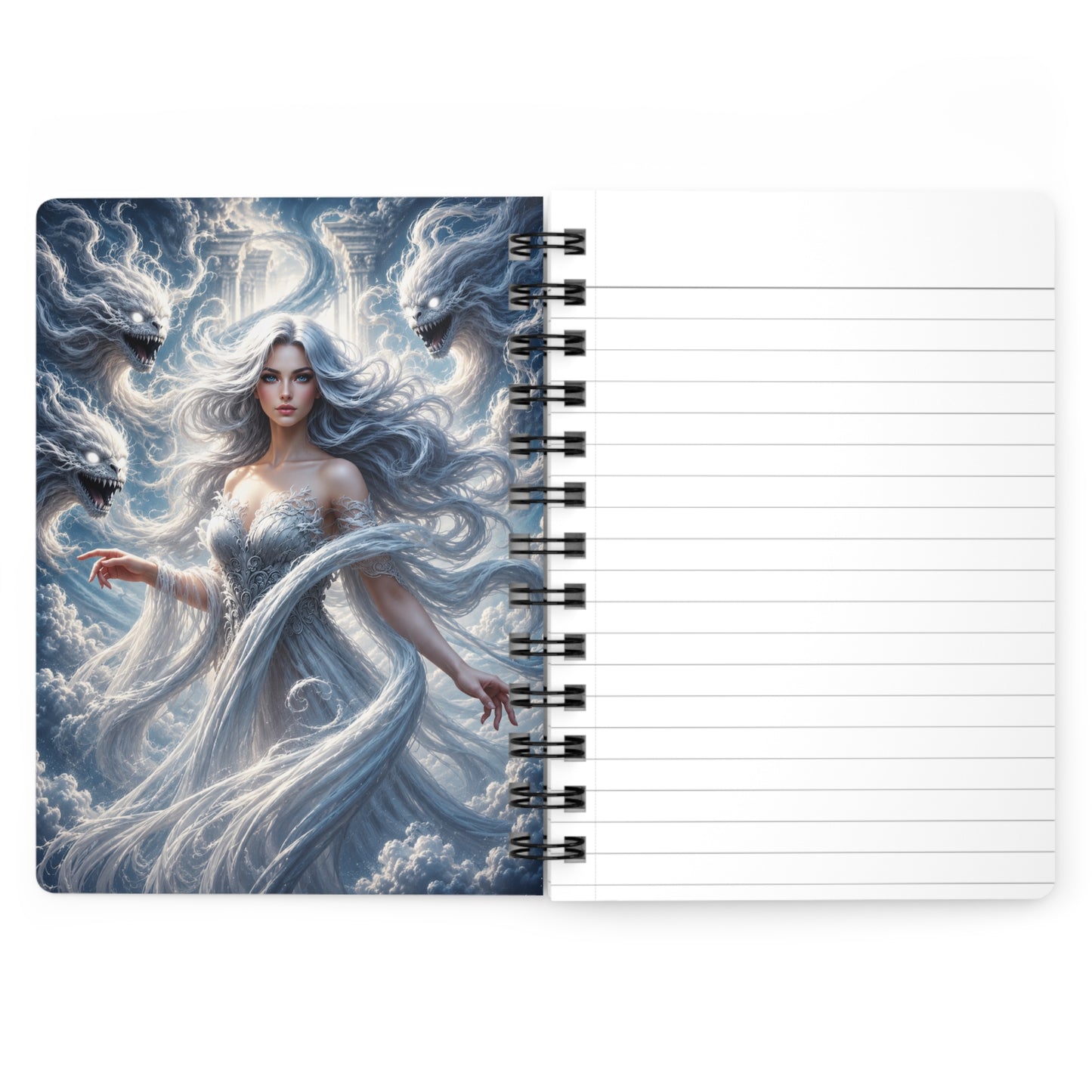 Air Goddess and Celestial Wind Spirits Spiral Bound Journal