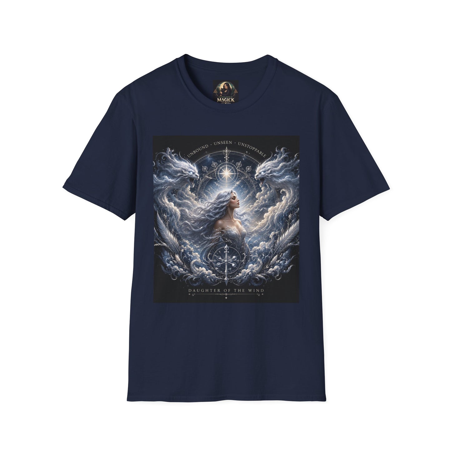 Daughter of the Wind – Celestial Air Goddess Fantasy Unisex Softstyle T-Shirt
