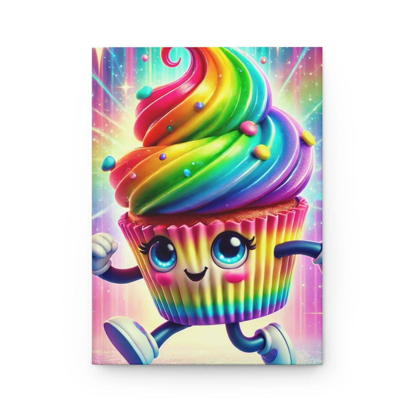 Rainbow Smiles Cupcake Hardcover Journal