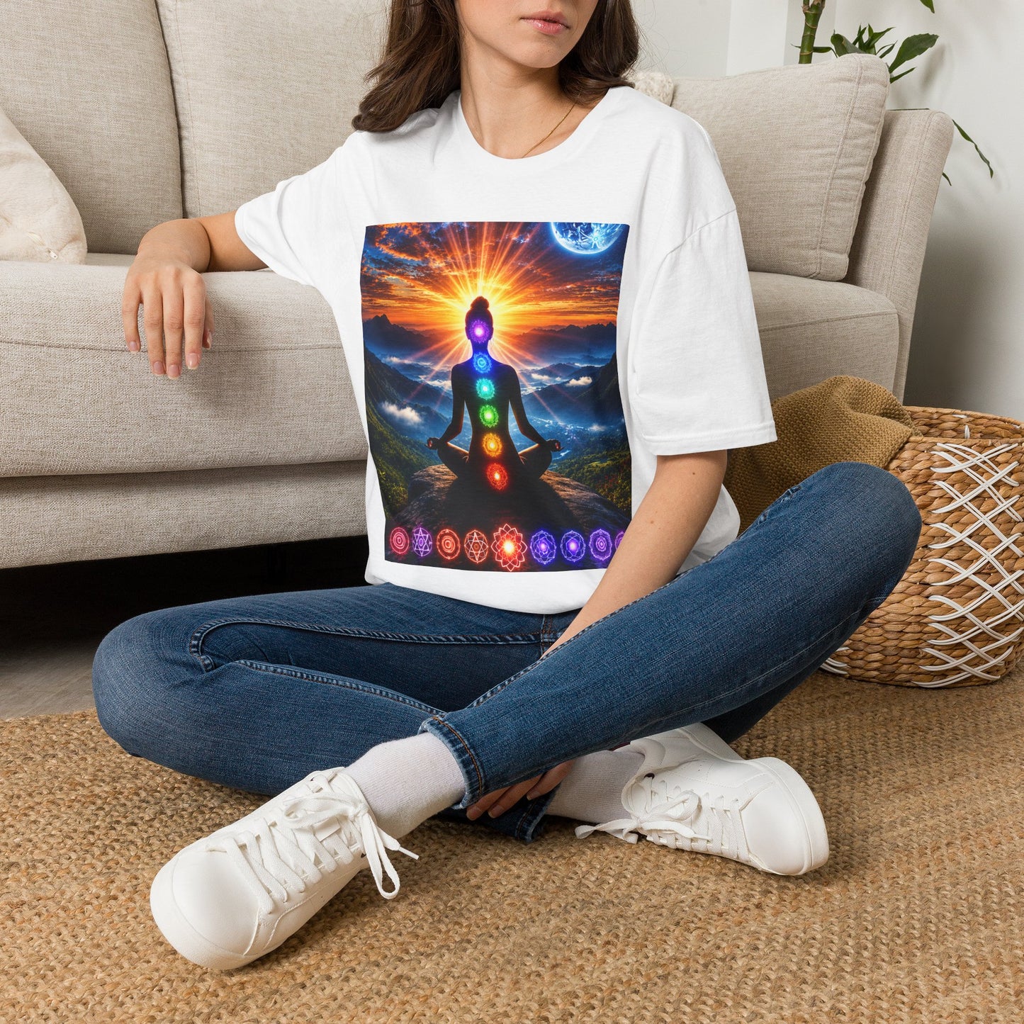 Celestial Chakra Awakening Unisex Softstyle T-Shirt