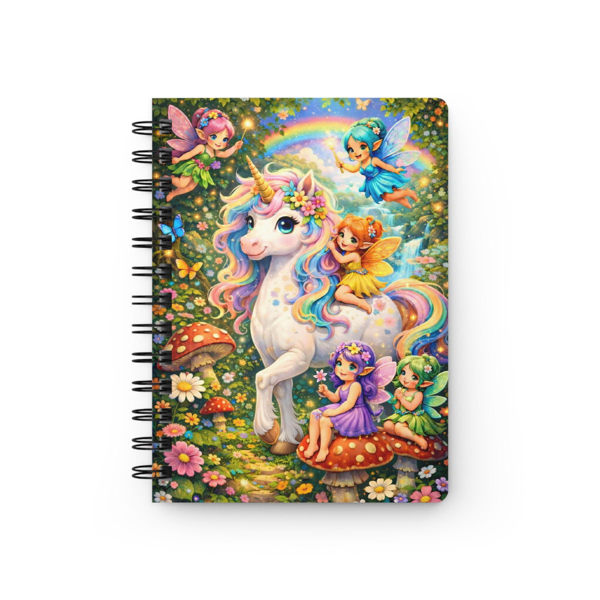 Enchanted Unicorn & Pixie Friends Spiral Bound Journal
