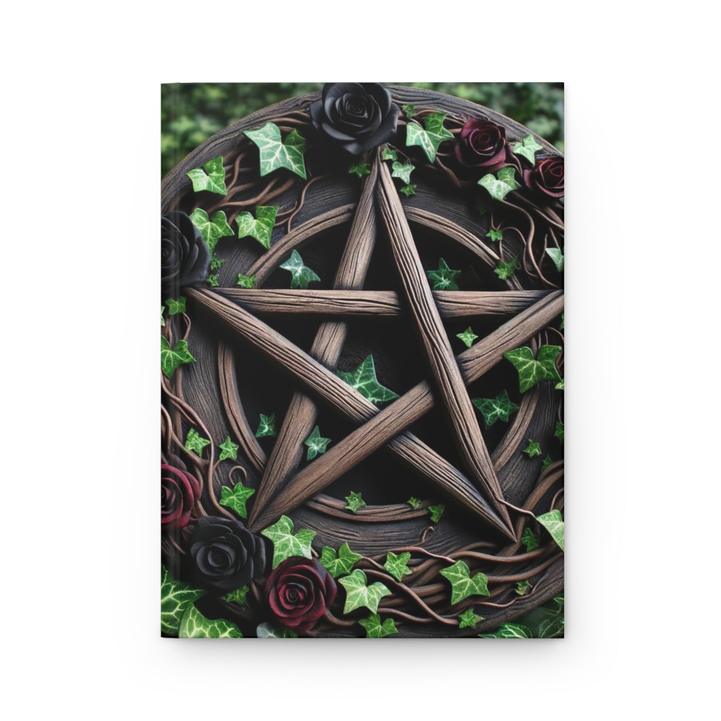 Ivy & Rose Pentacle Hardcover Journal – Matte Gothic Wiccan Spell Notebook