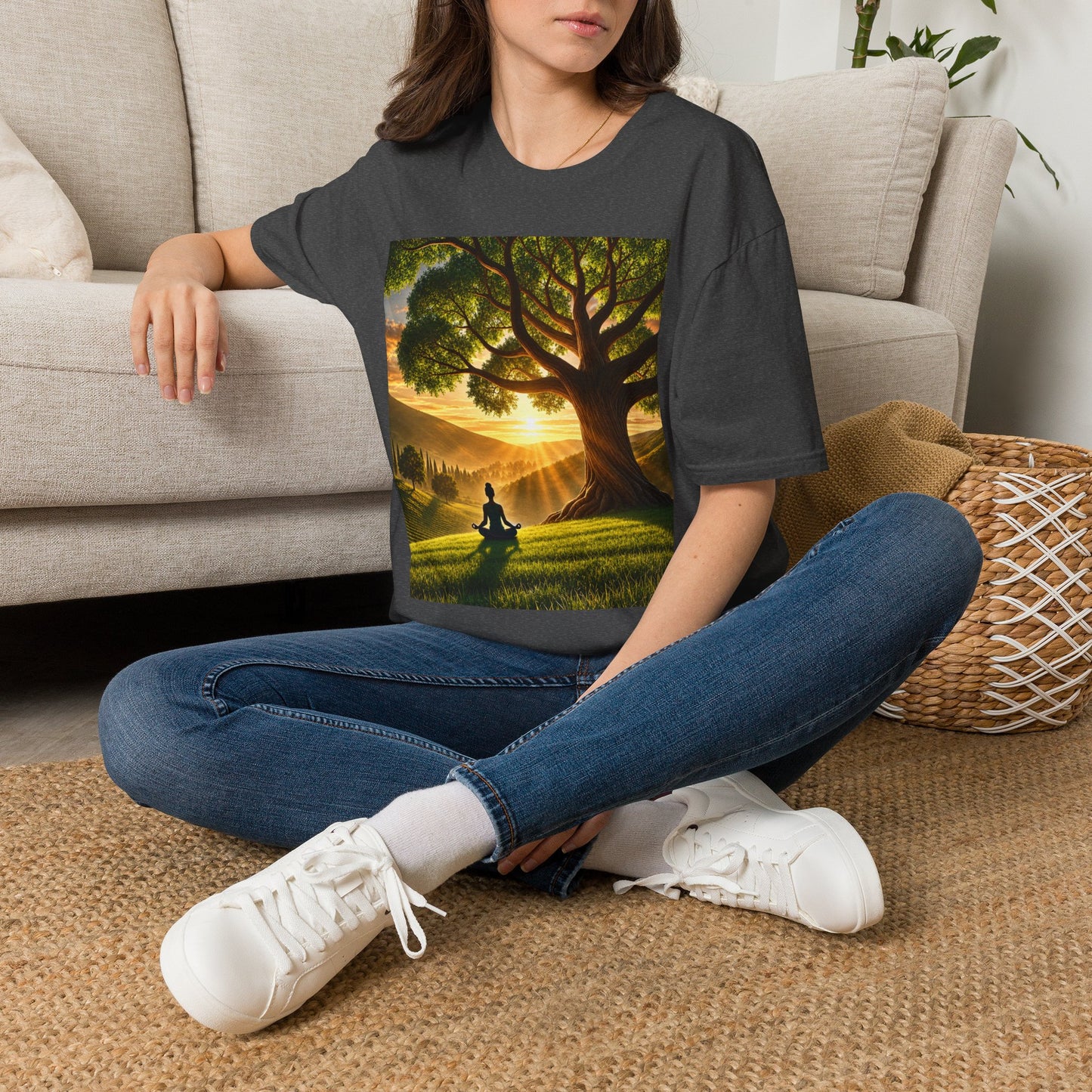 Tree of Serenity "Rooted in Peace" Unisex Softstyle T-Shirt