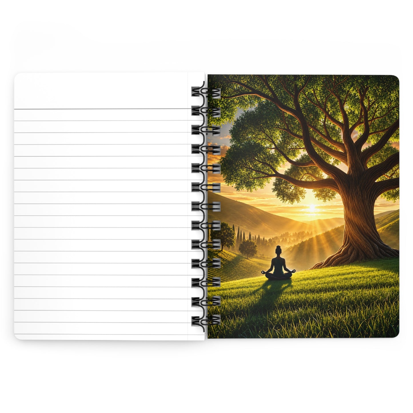 Tree of Serenity Meditation Spiral Bound Journal