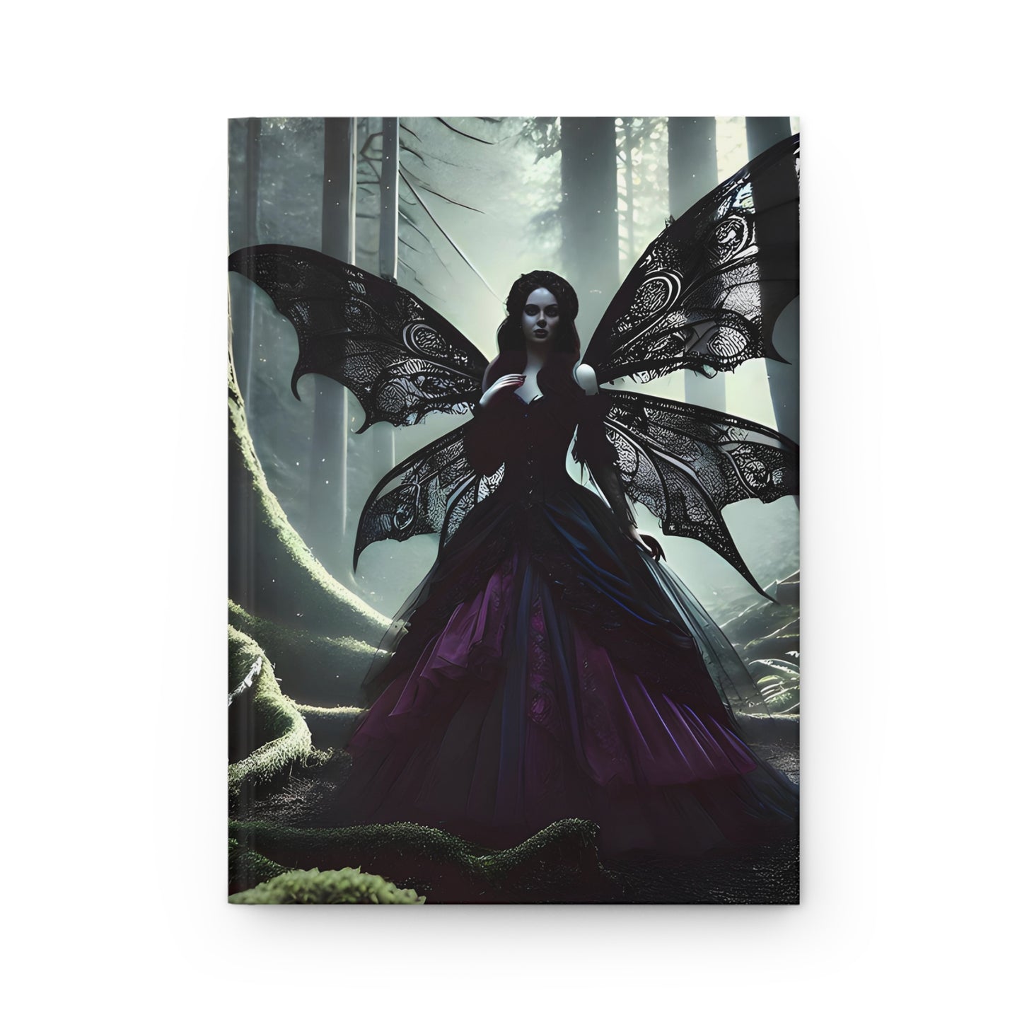 Midnight Forest Fairy Hardcover Journal – Dark Gothic Fantasy Matte Notebook