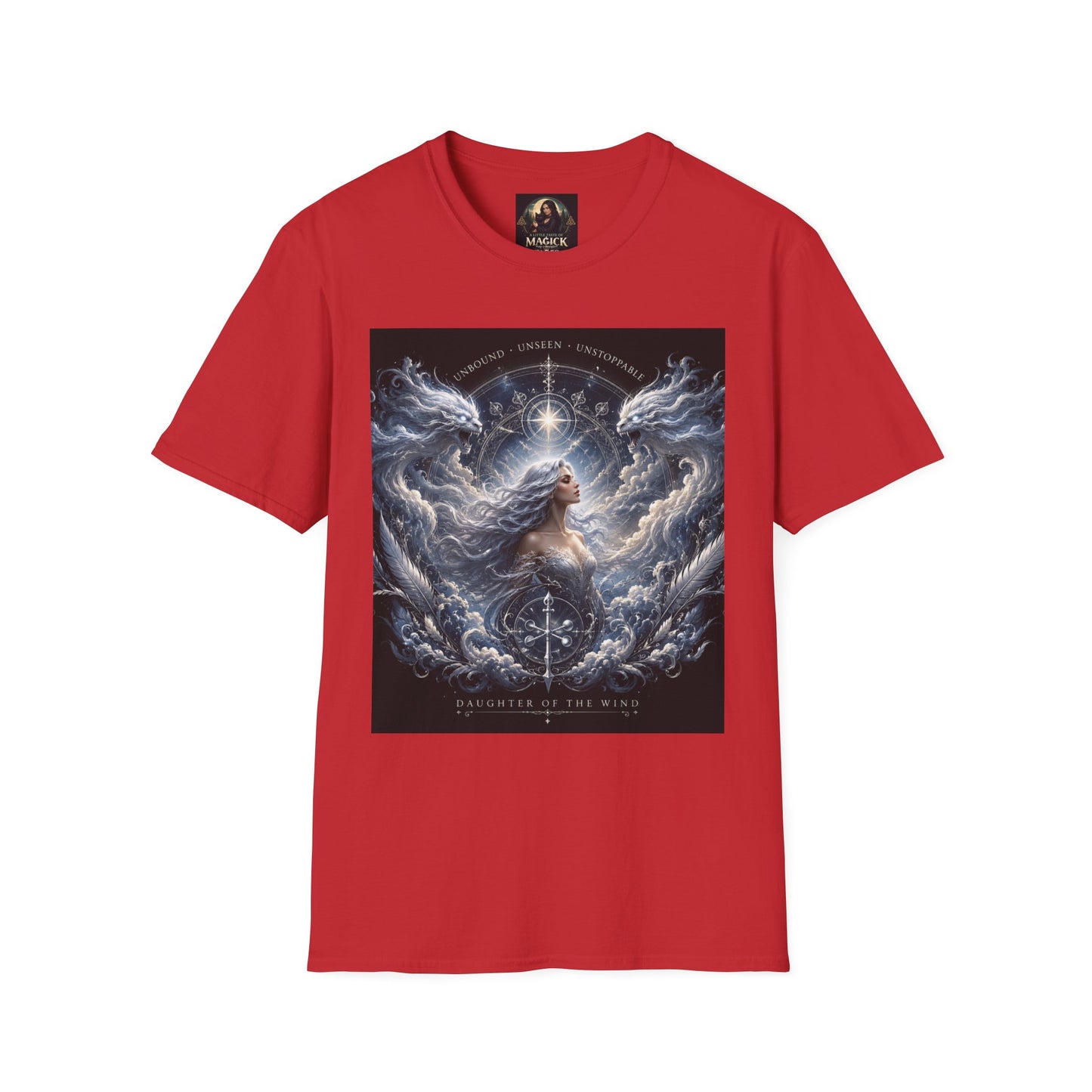 Daughter of the Wind – Celestial Air Goddess Fantasy Unisex Softstyle T-Shirt