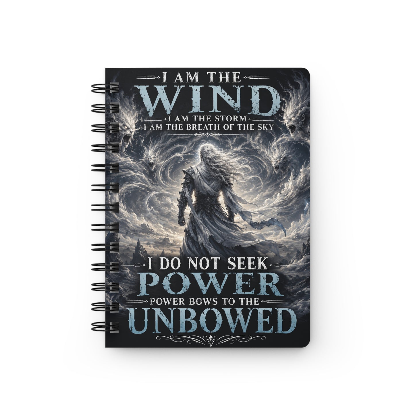Fantasy Air God Warrior Spiral Journal
