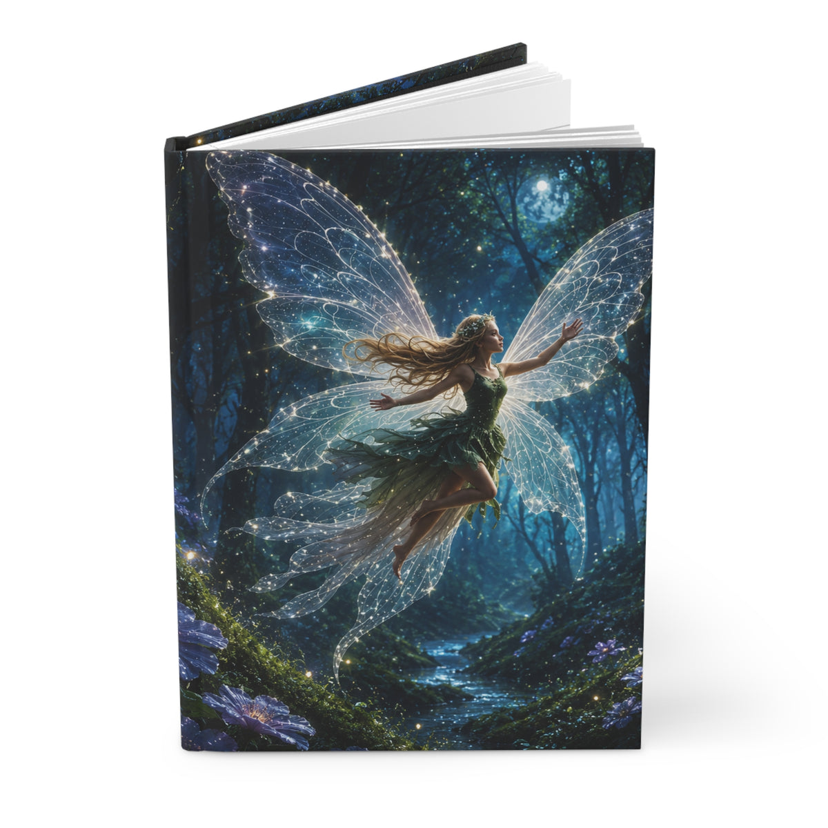 Enchanted Moonlight Fairy – Matte Hardcover Lined Journal