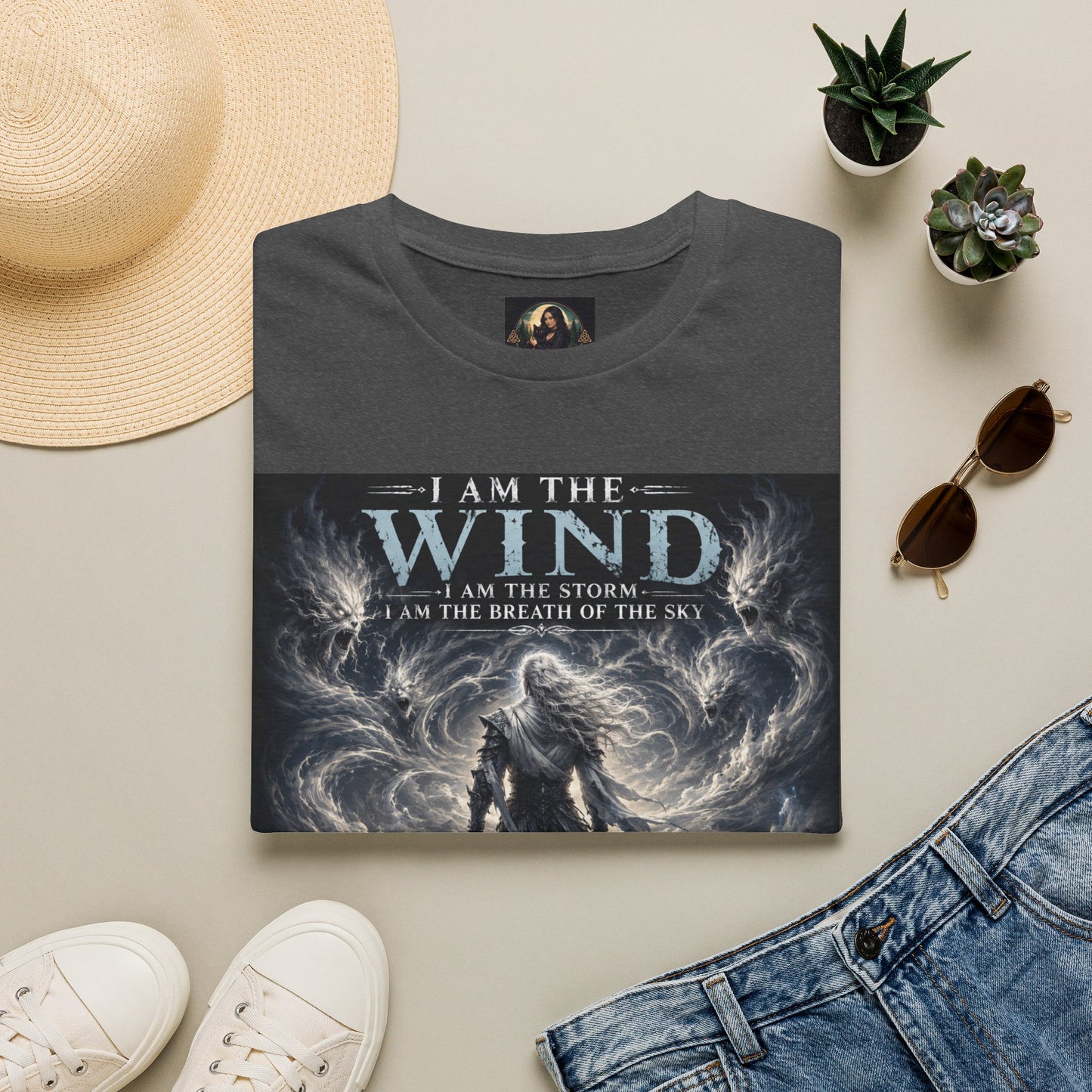 Fantasy Air God Warrior Graphic Tee