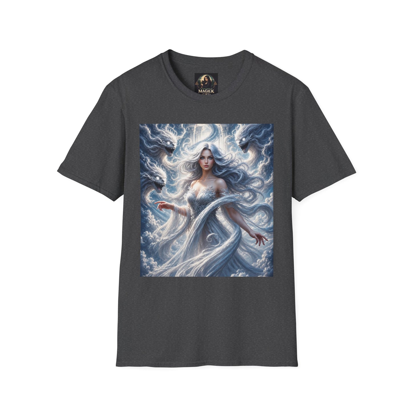 Air Goddess Surrounded by Celestial Wind Spirits Unisex Softstyle T-Shirt