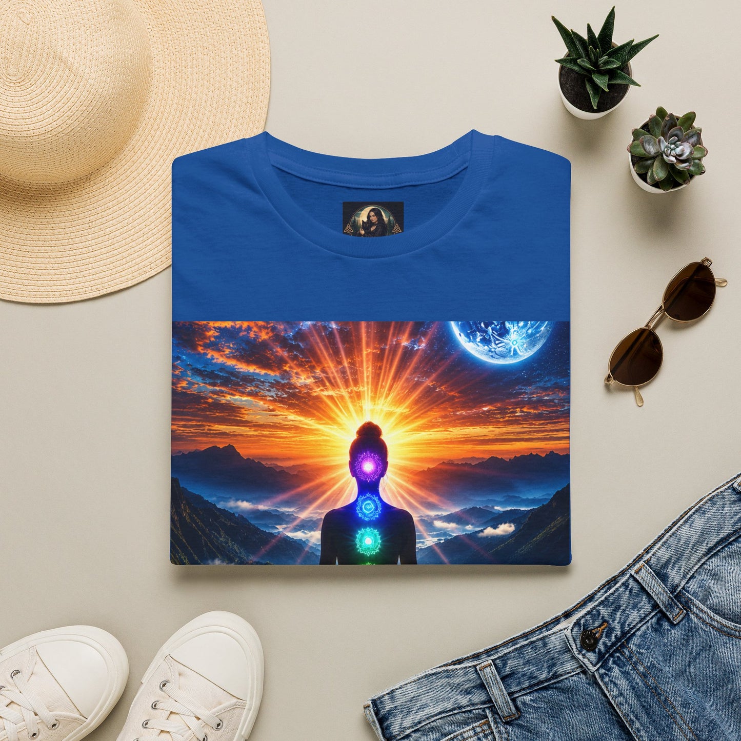 Celestial Chakra Awakening Unisex Softstyle T-Shirt