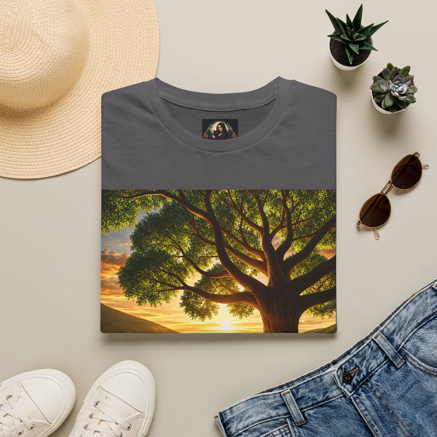 Tree of Serenity "Rooted in Peace" Unisex Softstyle T-Shirt