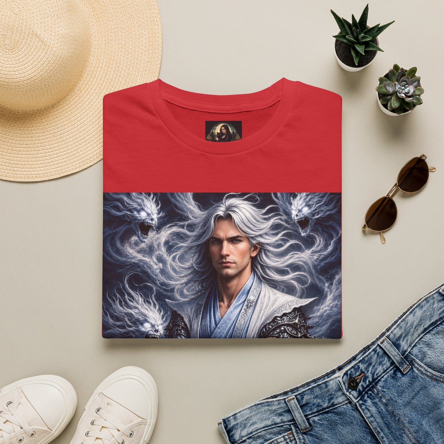Air God Surrounded by Spirit Demons Unisex Softstyle T-Shirt