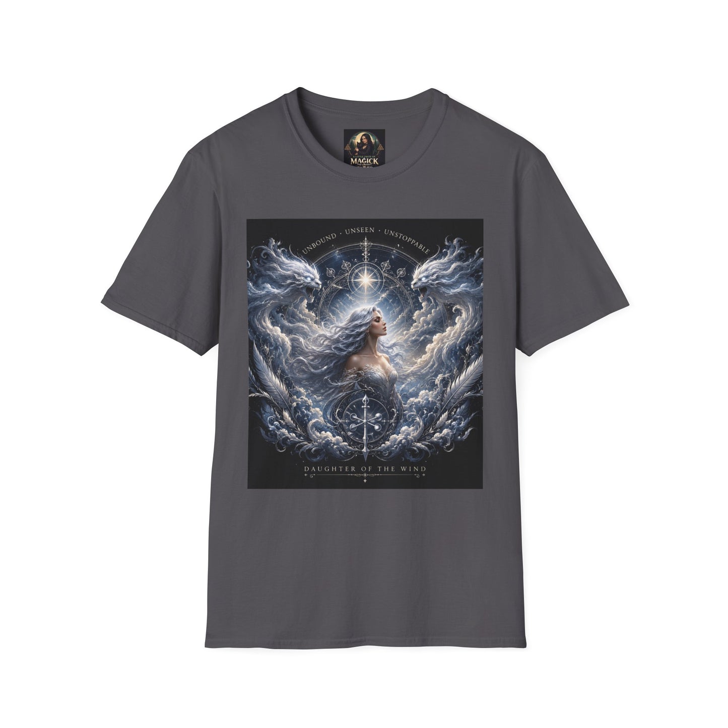 Daughter of the Wind – Celestial Air Goddess Fantasy Unisex Softstyle T-Shirt