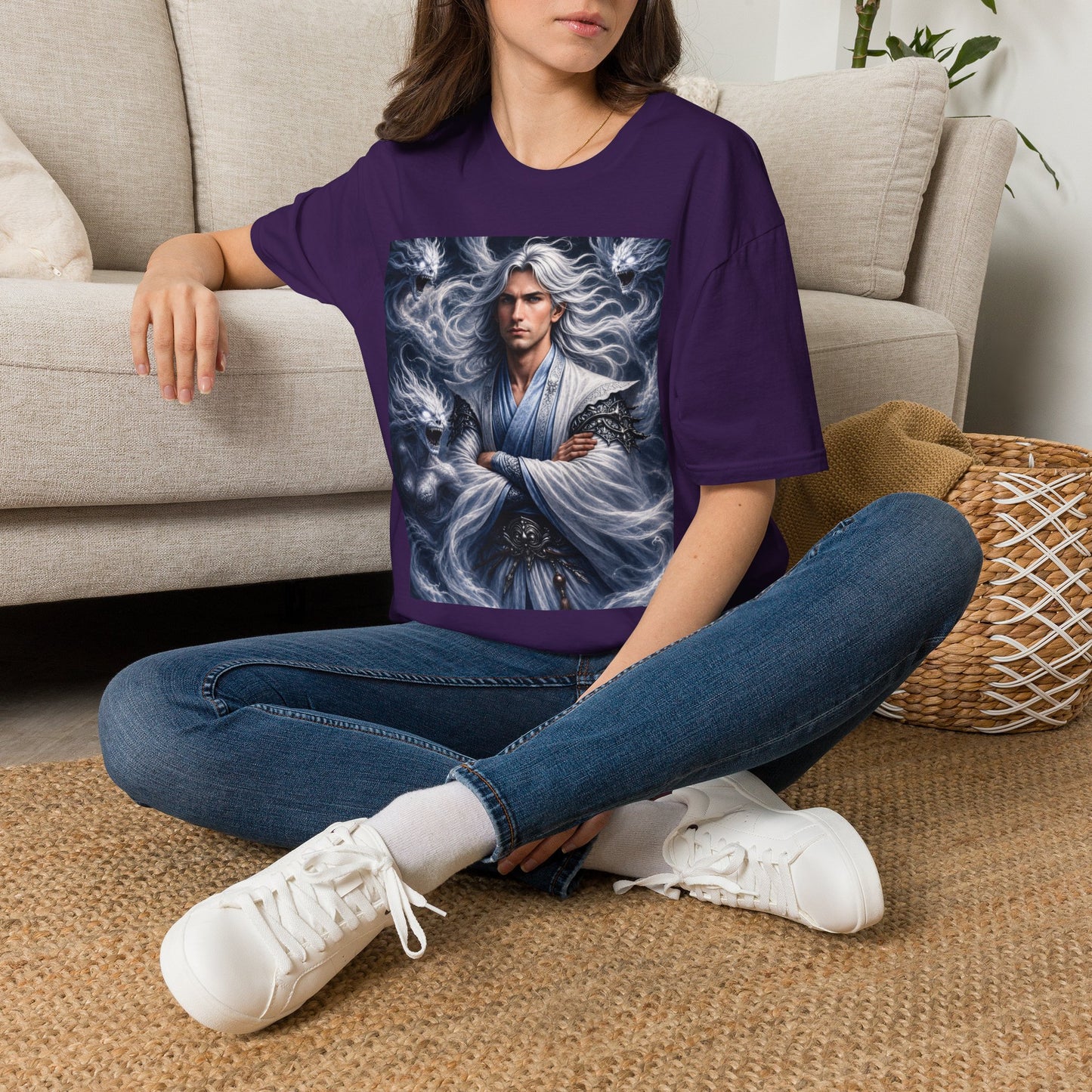 Air God Surrounded by Spirit Demons Unisex Softstyle T-Shirt
