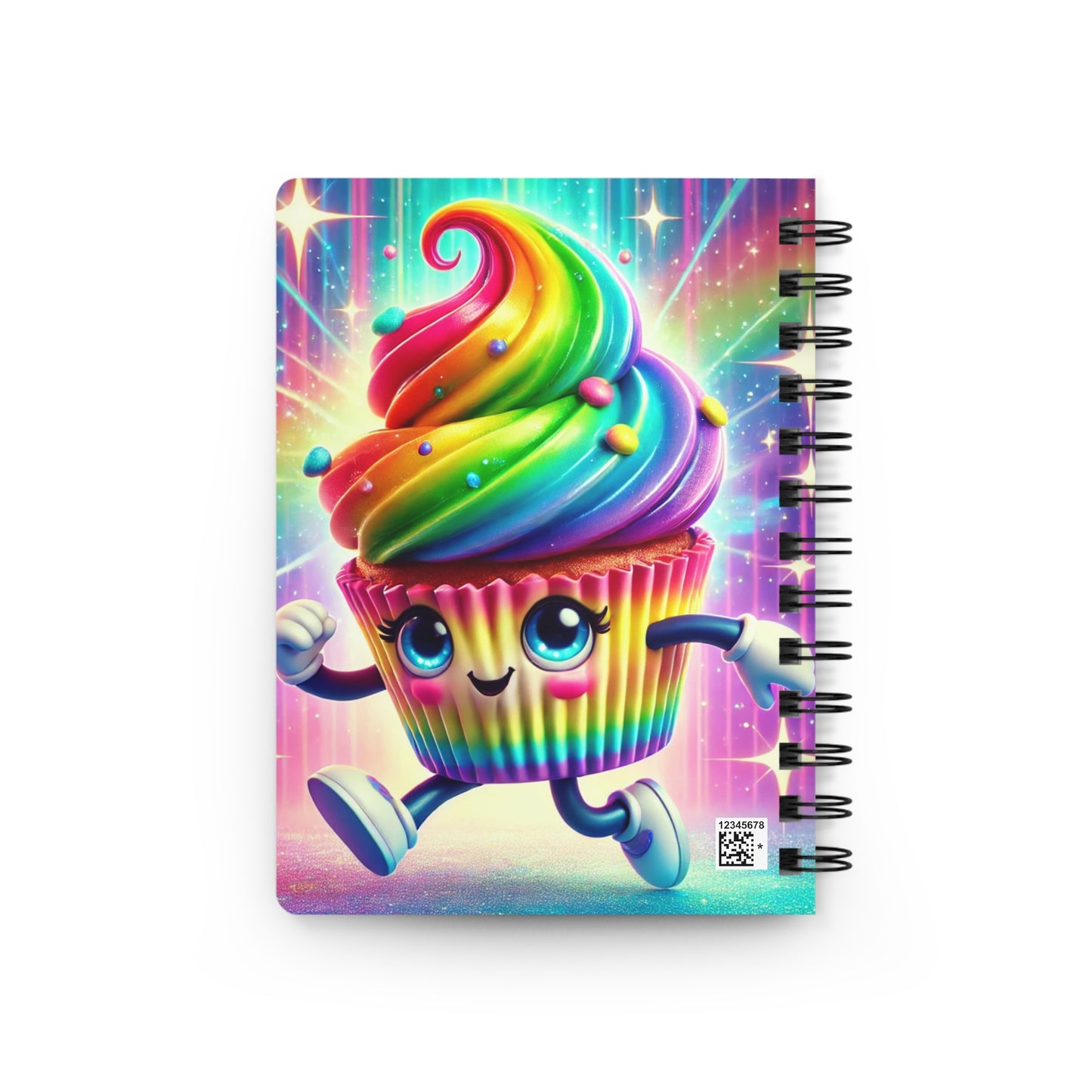 Rainbow Smiles Cupcake Spiral Bound Journal