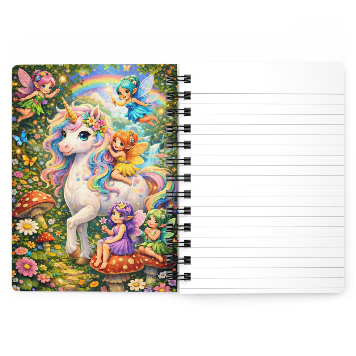 Enchanted Unicorn & Pixie Friends Spiral Bound Journal