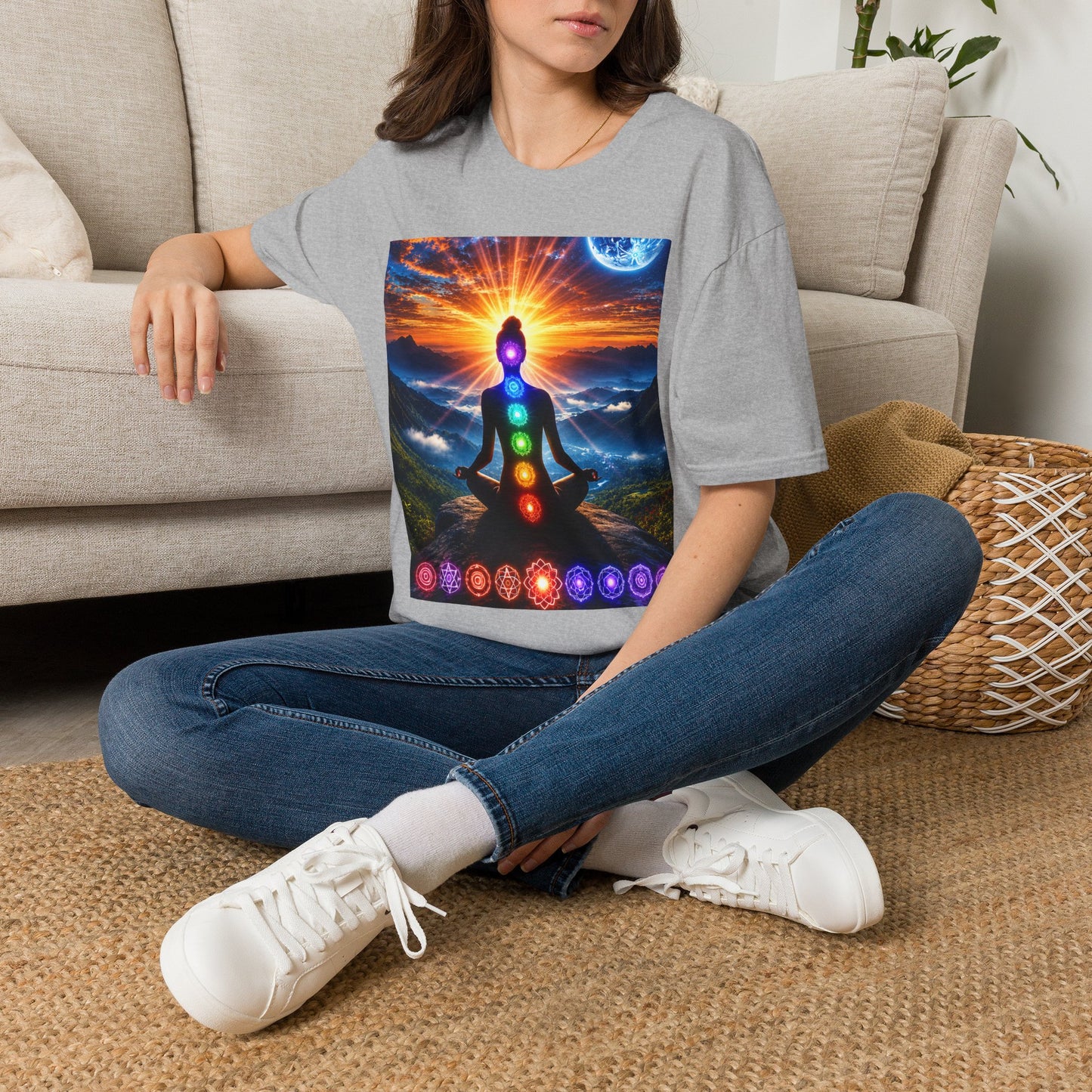 Celestial Chakra Awakening Unisex Softstyle T-Shirt