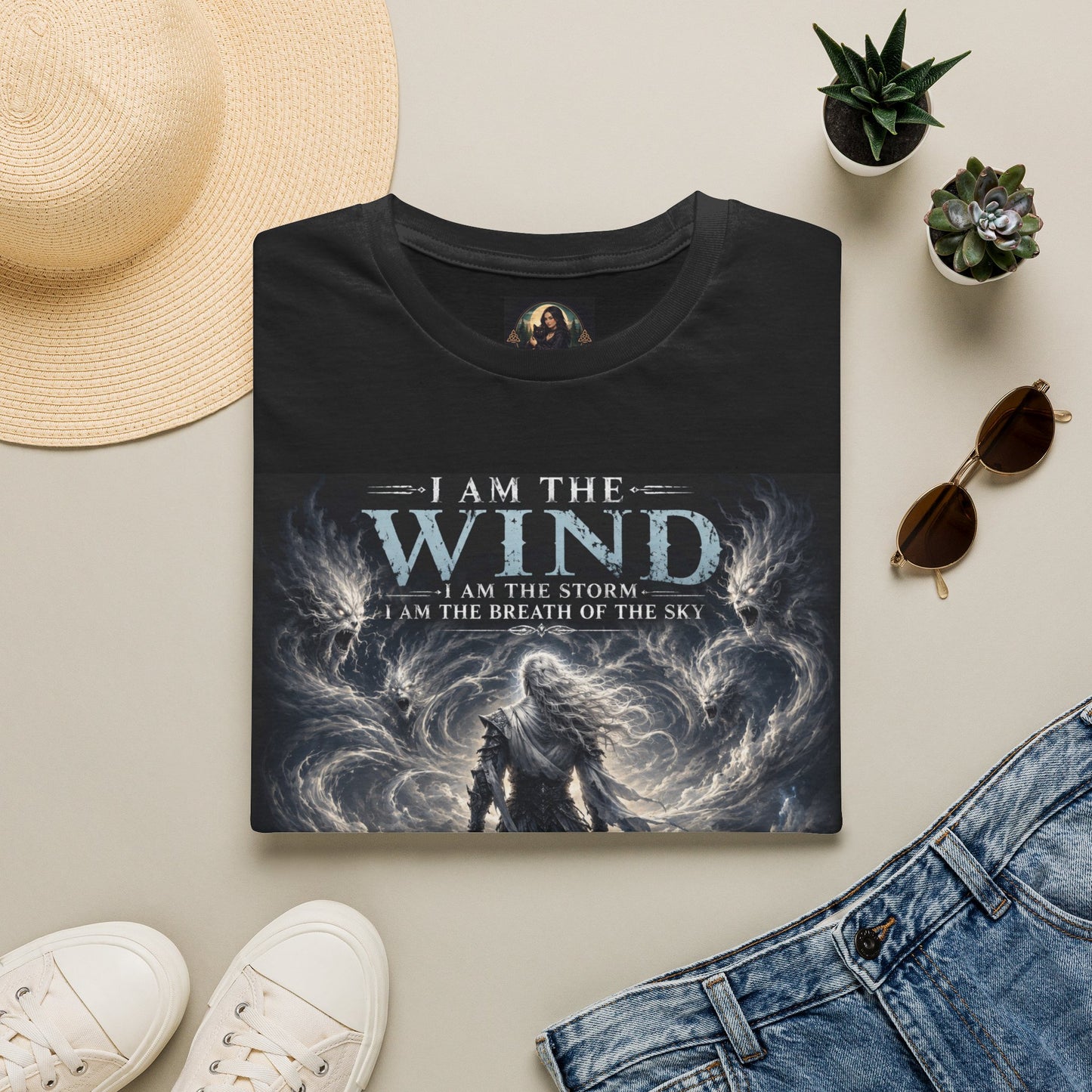 Fantasy Air God Warrior Graphic Tee
