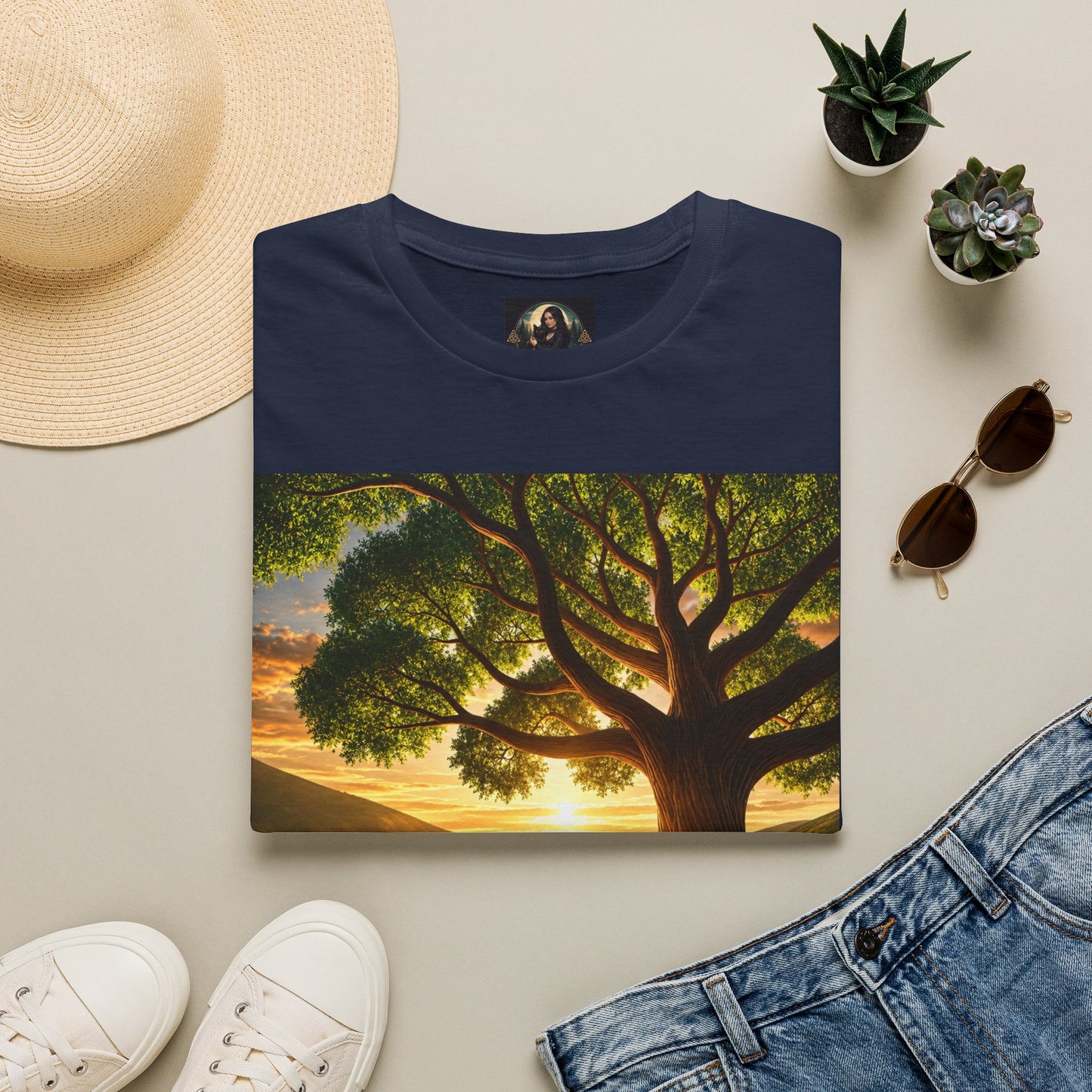 Tree of Serenity "Rooted in Peace" Unisex Softstyle T-Shirt
