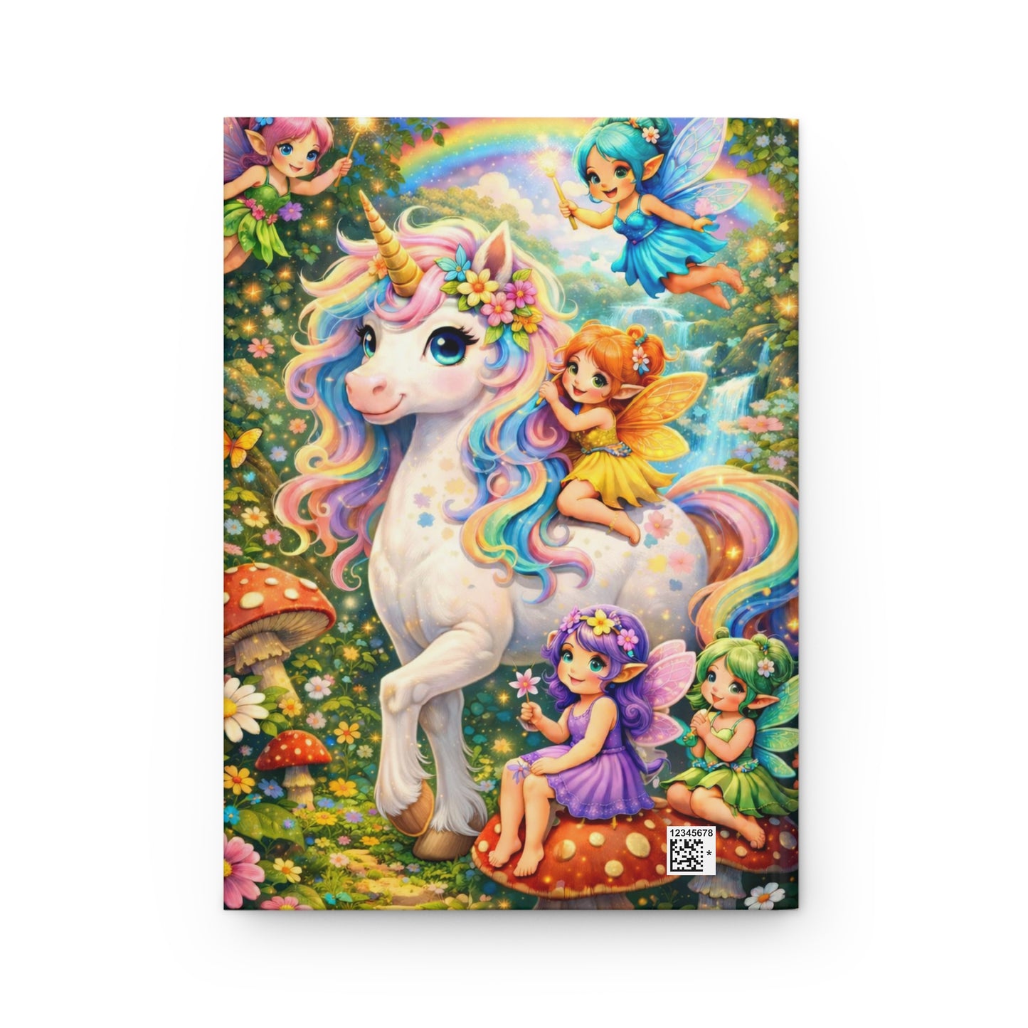 Hardcover Journal Matte – Enchanted Unicorn & Pixies Fantasy Journal