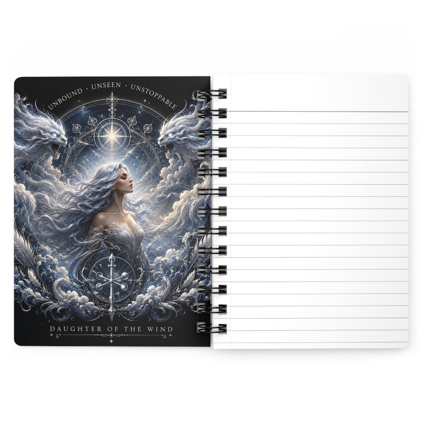 Daughter of the Wind – Celestial Air Goddess Fantasy Spiral Bound Journal