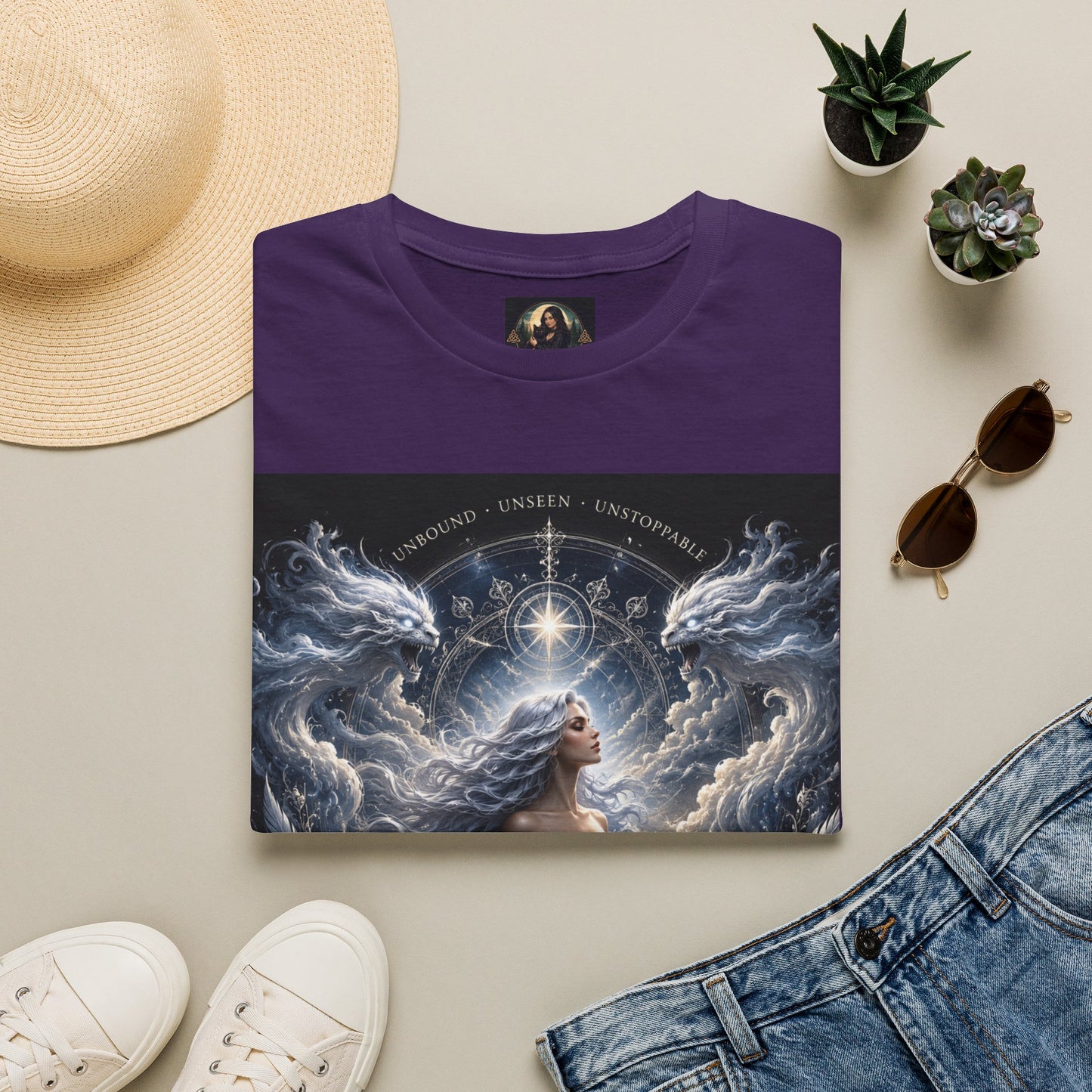 Daughter of the Wind – Celestial Air Goddess Fantasy Unisex Softstyle T-Shirt
