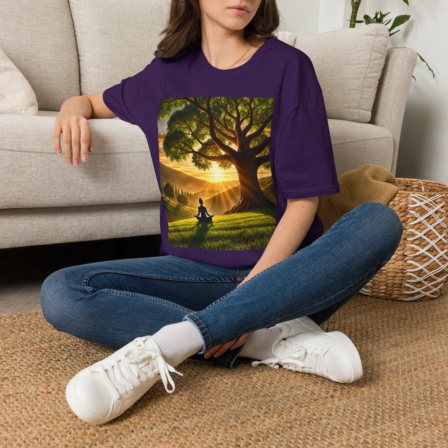Tree of Serenity "Rooted in Peace" Unisex Softstyle T-Shirt